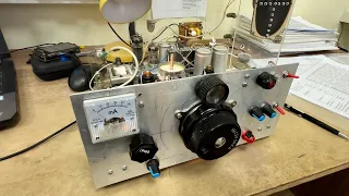 Градуировка шкалы регенеративного лампового радиоприемника.