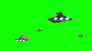 ShortGreenScreen -Star Destroyers jumping out hyper space