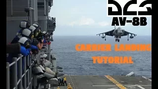DCS AV-8B | Landing the Harrier on the Carrier [Tutorial]