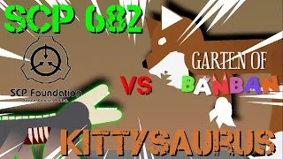 Scp 682 vs Kittysaurus | Stick Nodes animation | SCP vs Garden of BanBan