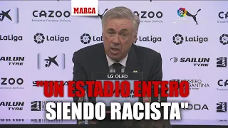 Ancelotti: "Nunca vi un estadio entero siendo racista y gritando mono, mono, mono" MARCA