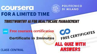 Trustworthy AI for Healthcare Management,(week1-6) All Quiz Answers.#coursera #learning #learners