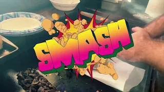 Smash Burgers on the Backyard Hibachi