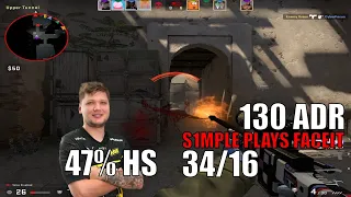 S1MPLE plays FACEIT on DUST 2 (34/16 POV)