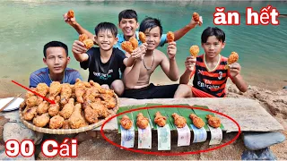 Sang Vlog - Thử Thách Ăn Hết 90 Cái Đùi Gà KFC Nhận Tiền Thưởng