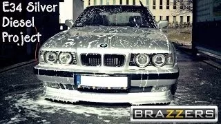 BMW E34 Silver Diesel Project