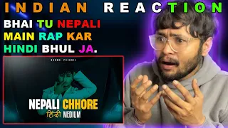 Indian Reacts to Nepali Chhore (Hindi Medium) | Kushal Pokhrel | @pahadi_apple