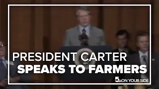 President Jimmy Carter attends Mid-Continent Farmers Association convention in Columbia (1978)