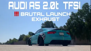 !!! 450 HP AUDI 2.0T tfsi BRUTAL LAUNCH AND EXHAUST