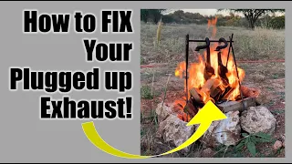 Scooter Muffler ● Fix a Plugged Up Exhaust Pipe with a BBQ Barbecue Burn Fire