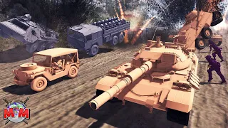 HUGE ROADSIDE AMBUSH ! 1000 Army Men Attack the Convoy | Army Men Of War| Battle Simulator