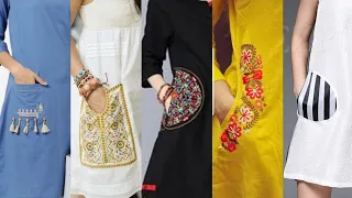 Latest Pocket Kurti Designs for Girls 2020 / Stylish and Beautiful Pocket Style Trend /Shirt Pocket