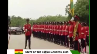 Late Captain Mahama as parade commander at 2015 SOTN address of Guard of Honour