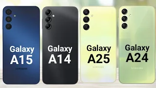 Samsung Galaxy A15 5G Vs Samsung Galaxy A14 5G Vs Samsung Galaxy A25 Vs Samsung Galaxy A24