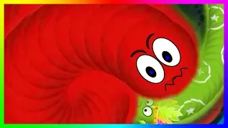 Wormate.io Mad Pro Worm Vs Big Scared Monster Worm Wormateio Epic Trolling Gameplay