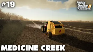 Medicine Creek #19 Baling Soybean Straw, Farming Simulator 19 Timelapse, Seasons