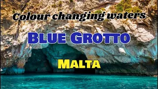 Peering through the silky turquoise waters of Blue Grotto: Malta Island #bestvacations #malta