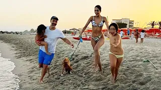 Raoul Bova e Rocìo Munoz Morales in vacanza in Calabria con le due figlie