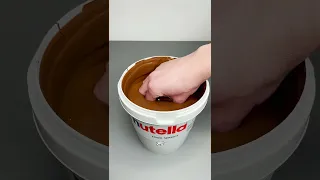 Nutella Bucket Chocolate Dipping | Satisfying