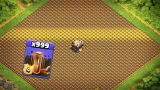 OMG!! X500 EARTHQUAKE SPELL VS MAX Wall On COC Private Server