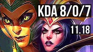 CASSIOPEIA vs LEBLANC (MID) | 8/0/7, 67% winrate, Legendary | BR Diamond | v11.18