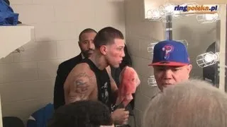 Gabriel Rosado in his locker room after losing to Gennady Golovkin