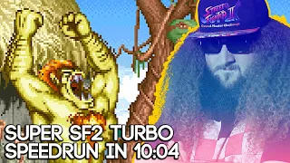 Super Street Fighter II Turbo Arcade Mode (Hardest, Blanka) Speedrun in 10:04 (Former World Record)