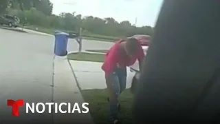 El video de un policía empático ante un sospechoso armado | Noticias Telemundo