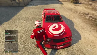 Doing some NASCAR races in GTA Online