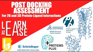 EP 2 | POST DOCKING ASSESSMENT by visualizing 2D and 3D Protein-Ligand interactions