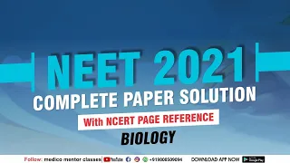NEET 2021 live paper solution | Biology | M5