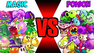 Team MAGIC vs POISON - Who Will Win? Pvz 2 Team Plant vs Team Plant