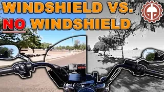 Motorcycle Windshield vs NO Windshield