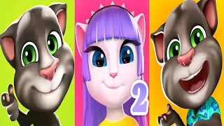 My Talking Tom vs My Talking Angela 2 vs My Talking Tom World Tour Talking Angela2 Makeover Ep3902