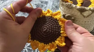 كروشيه ورده دوار الشمس /crochet Sun Flower