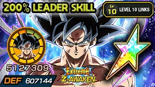 200% LEADER SKILL! 100% EZA PHY ULTRA INSTINCT GOKU LEVEL 10 LINKS! Dragon Ball Z Dokkan Battle