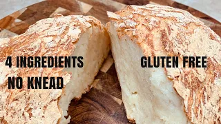 4 Ingredients Bread / No Knead Gluten Free Bread Dutch Oven