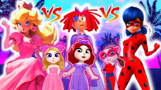 My Talking Angela 2 New Update Gameplay Princess Peach Vs Ragatha Vs Ladybug