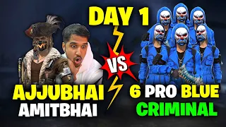 Blue Criminal Vs Ajjubhai and Amitbhai DAY 1 Clash Squad Challenge - Garena Free Fire- Total Gaming