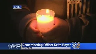Candlelight Vigil Underway For Slain Whittier Police Officer