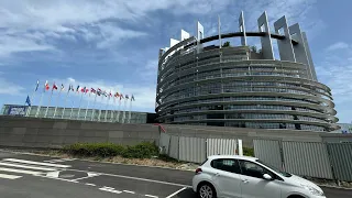 Het Europees Parlement in Straatsburg 29 april 2024