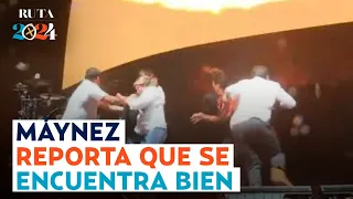 "Estoy bien": asegura Jorge Máynez tras desplome de escenario en evento de MC de Nuevo León