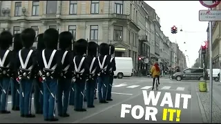 The Royal Life Guards Stopping for the Traffic Lights | København