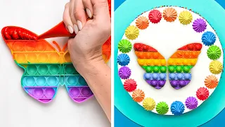 RAINBOW POP IT CAKE 🎂🌈 || Yummy And Adorable Dessert Ideas And Food Recipes For The Whole Family
