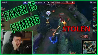 Caedrel Reacts To FAKER's Penta STOLEN By Oner