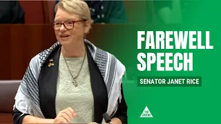 Senator Janet Rice – Farewell Speech