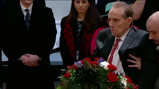 Bob Dole Salutes President Bush's Casket in the Capitol Rotunda