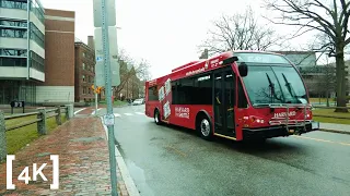 [4K] Walking in the Rain | Cambridge to Harvard | City Binaural Sounds | ASMR Ambience