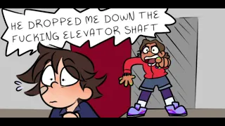 HE DROPPED ME DOWN THE ELEVATOR SHAFT!! - FNAF Ruin Comic Dub