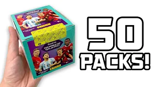 50 PACKS! | Panini ROAD TO QATAR 2022 World Cup Sticker Collection! (Box Break!)